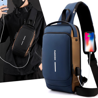 Bolsa De Ombro Multifuncional Masculina Para Lazer , Esportes Ao Ar Livre , Peito De Grande Capacidade Crossbody Esquerd em Oferta na Shopee