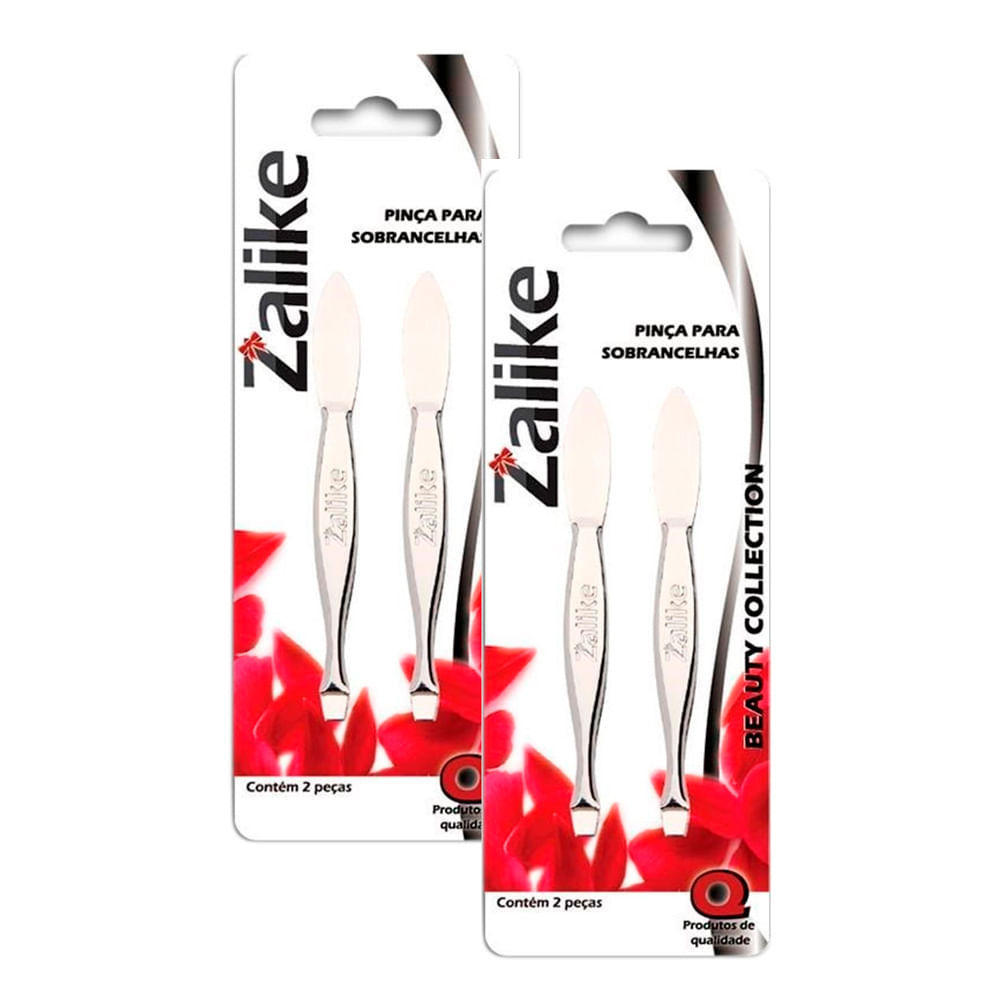 Kit 2 Pinça Zalike Beauty Collection Ref: 822 com 2 Unidades em Oferta na Shopee