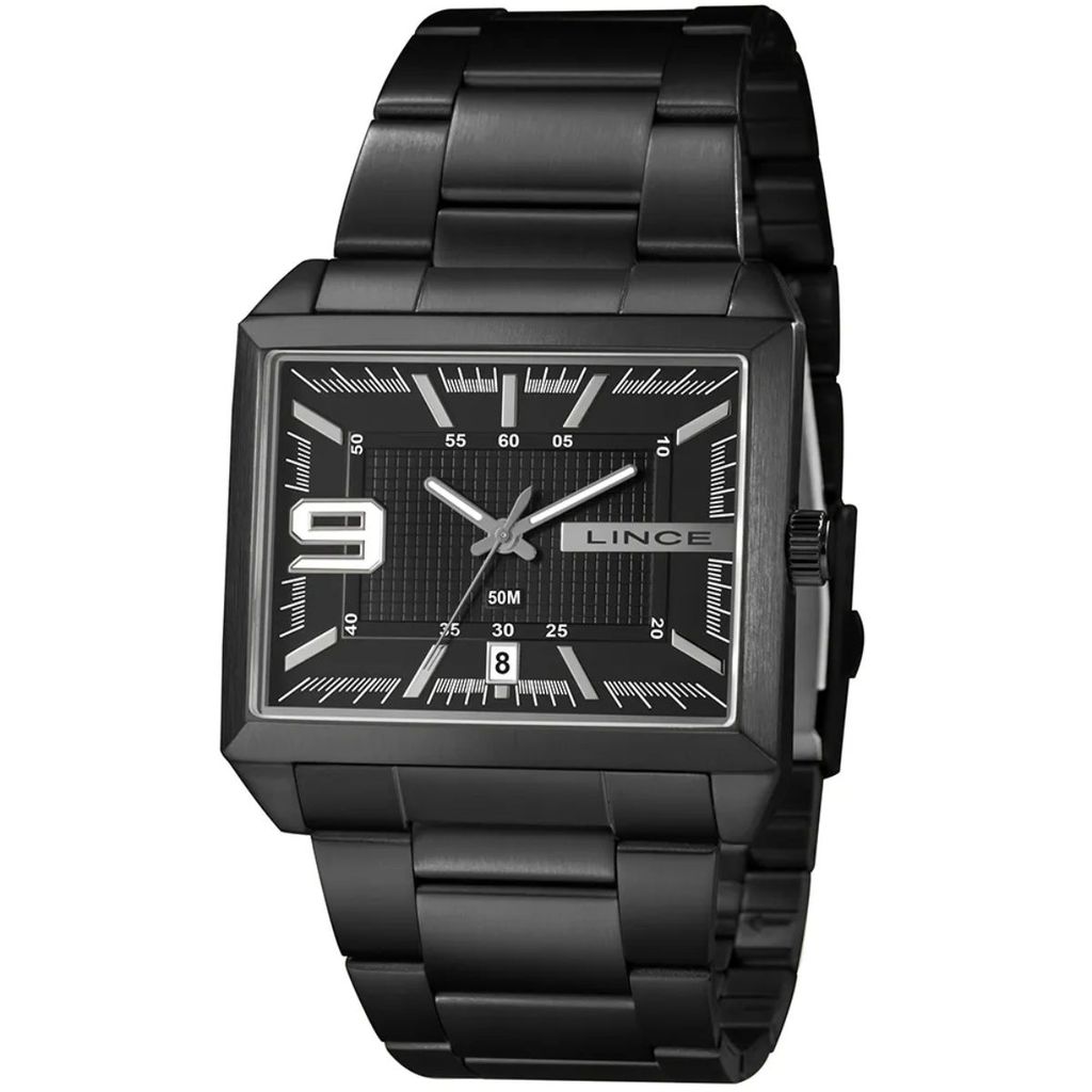 RELÓGIO LINCE MASCULINO PRETO QUADRADO MQN4752L46 P2PX