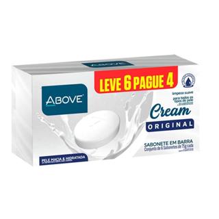 Kit Sabonete em Barra Above Cream Original 6 Unidades 75g em Oferta na Shopee