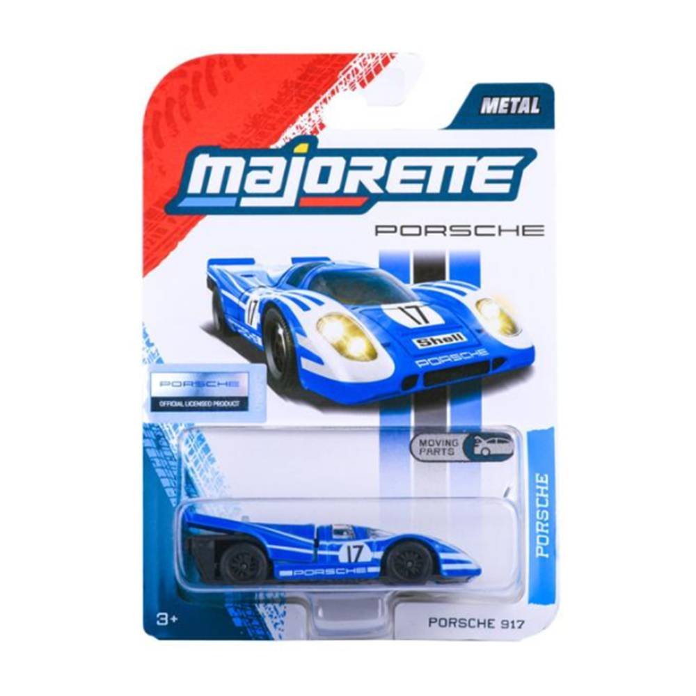 Miniatura Carro Porsche 917 - #17 - Porsche Premium - Azul - 1:60 - 1:64 - Majorette