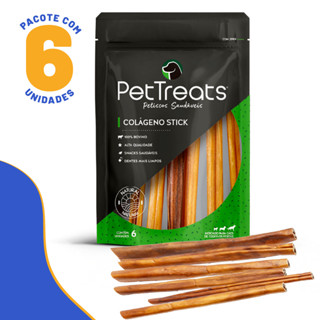 Mordedor Natural Colágeno Stick 6un Para Cachorro Pettreats em Oferta na Shopee