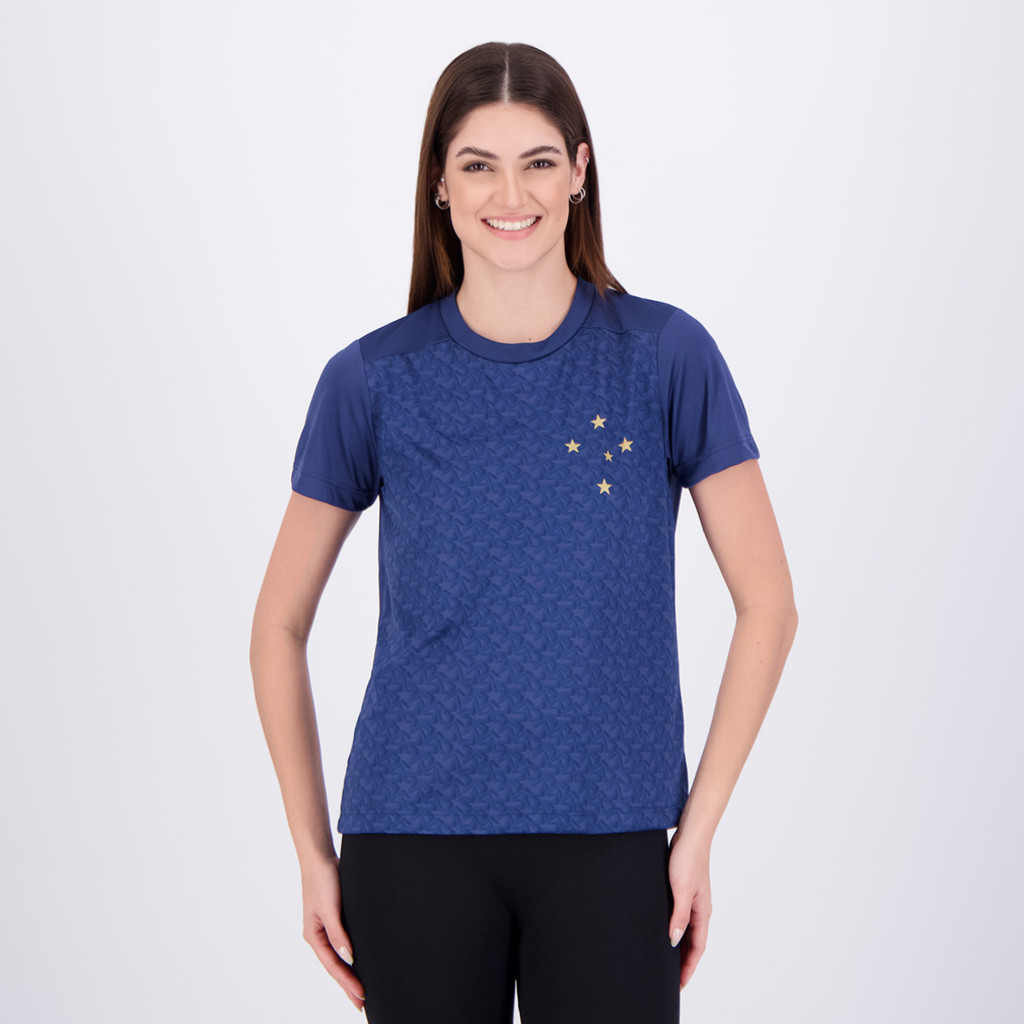 Camisa Cruzeiro Impacto Feminina Marinho