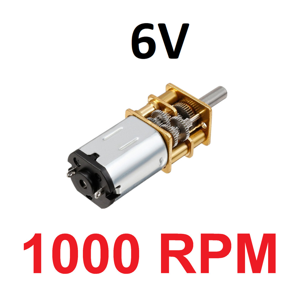 Micro Motor Dc N20 Com Caixa De Redução 3V 12v 6v 1000 Rpm