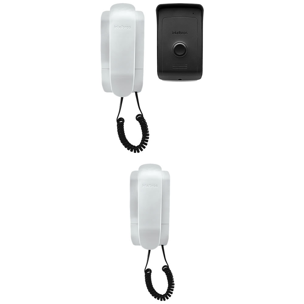 Kit Porteiro Eletrônico com 2 Interfones IPR 1010 Intelbras