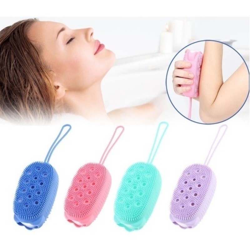 Bucha Silicone Exfoliante Porta Sabonete – Esponja de Banho Durável para Limpeza Eficiente da Pele em Oferta na Shopee