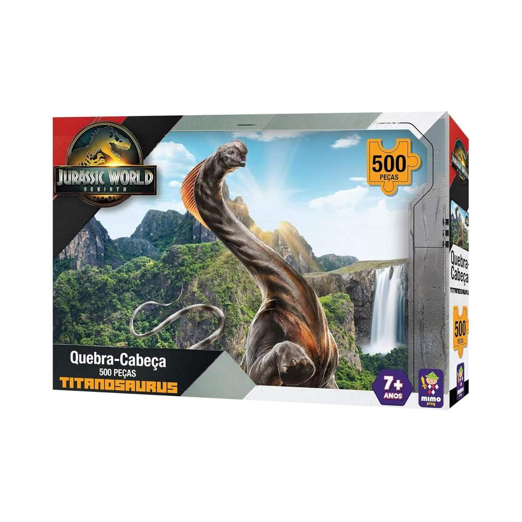 Quebra-Cabeça 500 peças Titanosaurus Jurassic World Rebirth Mimo Toys - 2093