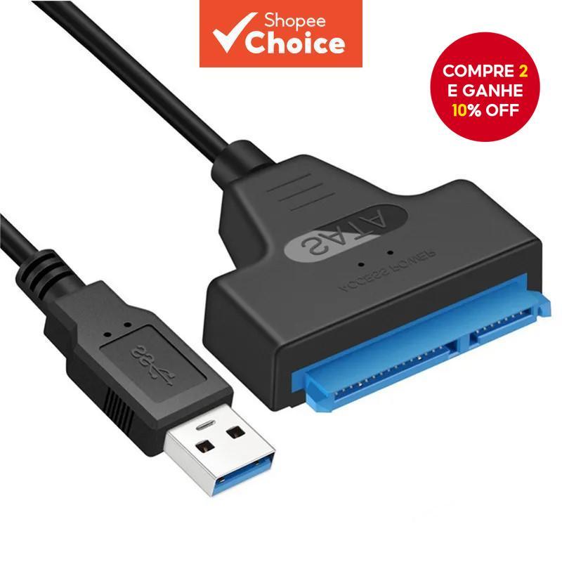 Adaptador Sata Para USB3.0 De Até 6 Gbps Acessórios De Laptop De 2.5 Polegadas Disco Rígido SSD Externo Cabo De 22 Pinos em Oferta na Shopee