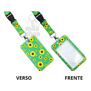Kit 1/3/6 unidades Cordão com Porta Crachá Girassol Doenças Ocultas em Oferta na Shopee