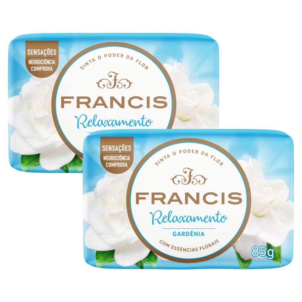 Kit 2 Sabonete Francis Aromachologie Gardênia 85g em Oferta na Shopee
