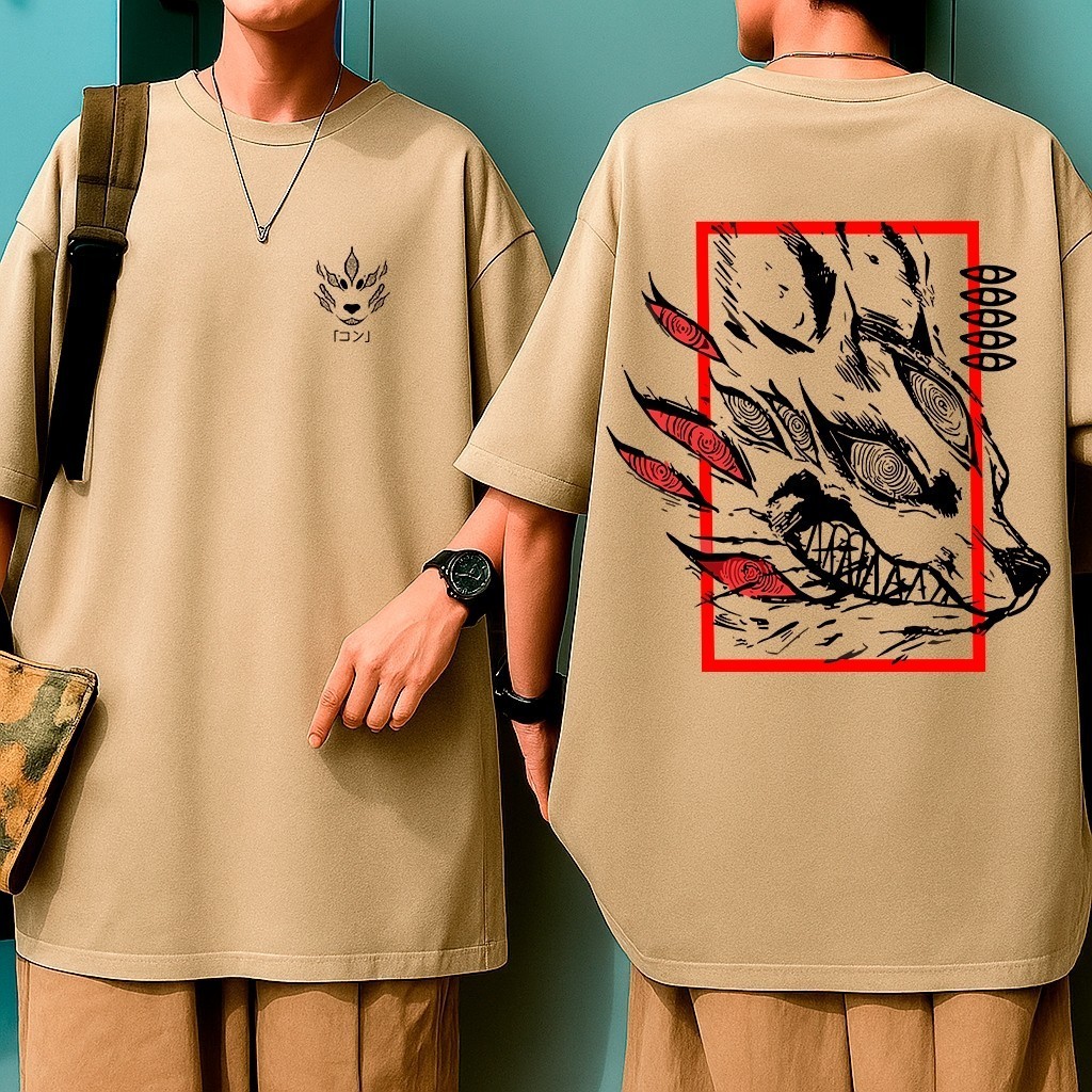 Camiseta Od Aki Raposa Devil Chainsaw Motossera  Anime Streetwear Camisa Unissex