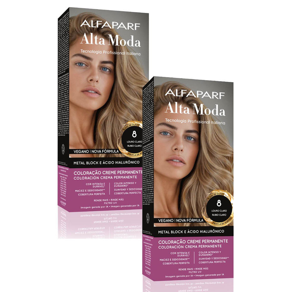 Kit 2 Tintura Creme Altamoda Alfaparf Guaraná 8 Kit em Oferta na Shopee