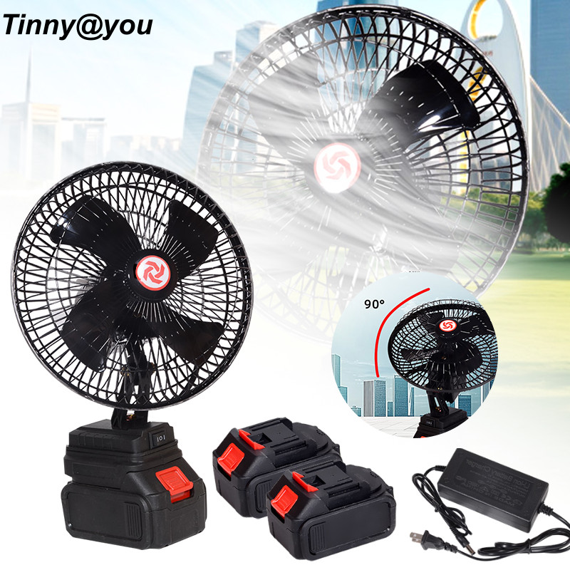 Ventilador Sem Fio 8" Com 2 Baterias 48V E Carregador – Autonomia De Até 10 Horas TINNY YOU em Oferta na Shopee