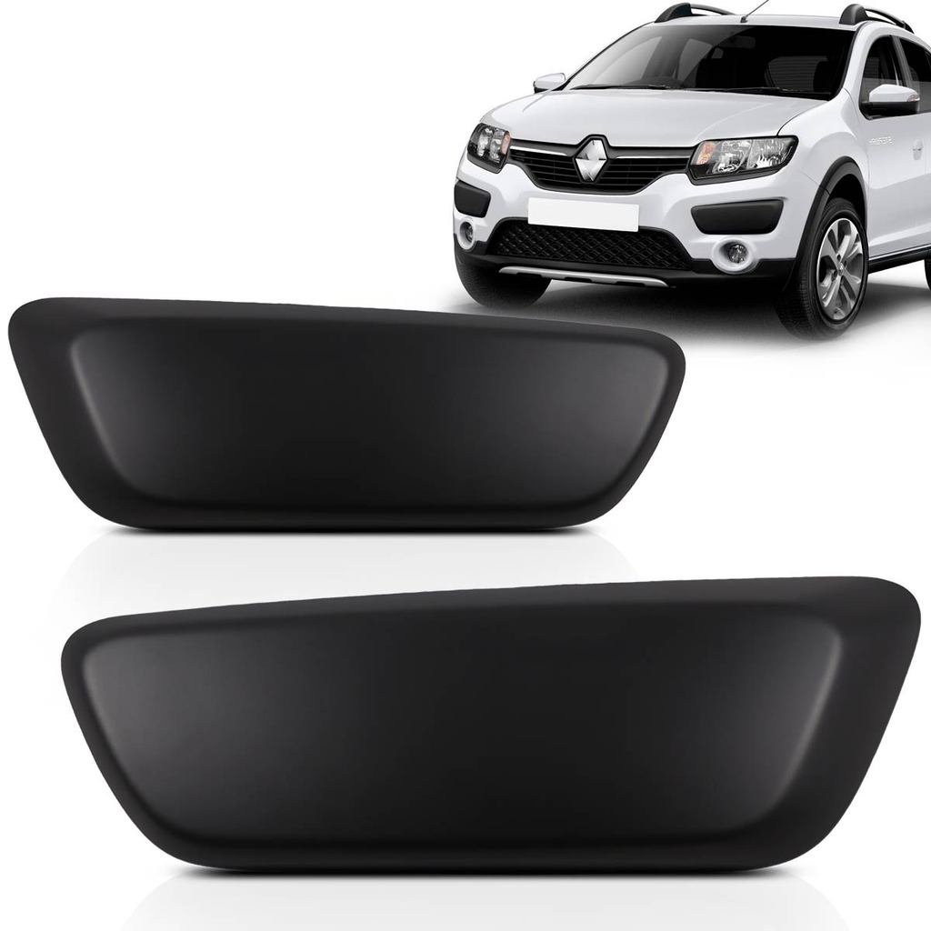 Par Moldura Parachoque Dianteiro Sandero Stepway 2015 2016 2017 2018