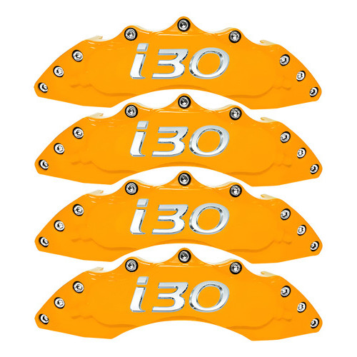 Kit 4 Capas Pinça De Freio Hyundai I30 Amarelo + Cola