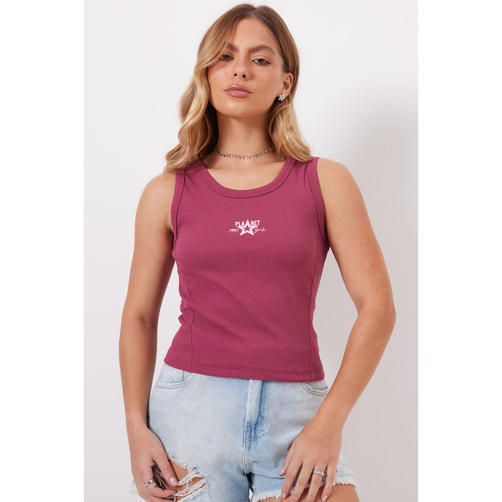 Regata Feminina Canelada Planet Girls Rosa