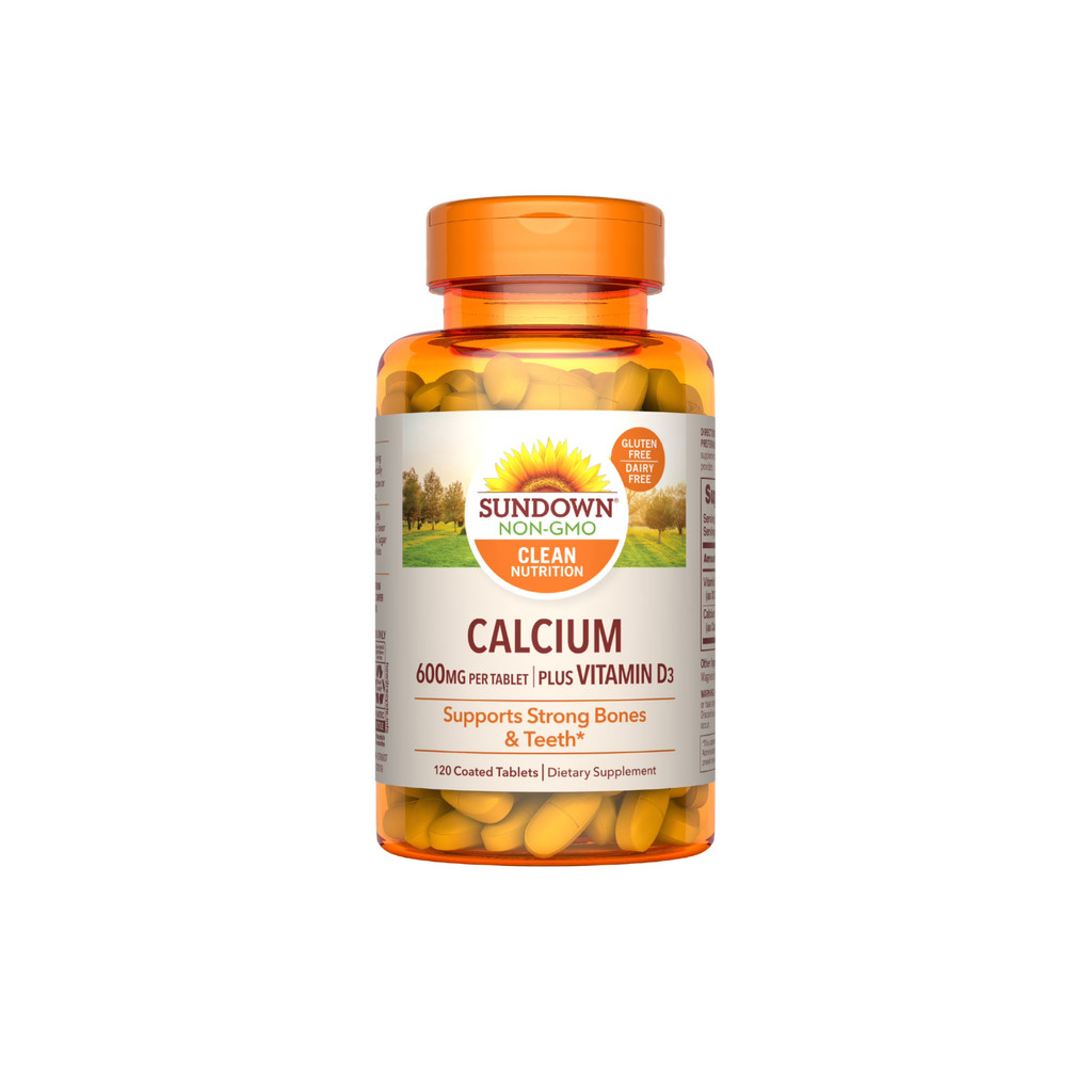 Cálcio 600 mg PLUS Vitamina D3, 120 Comprimidos - Sundown