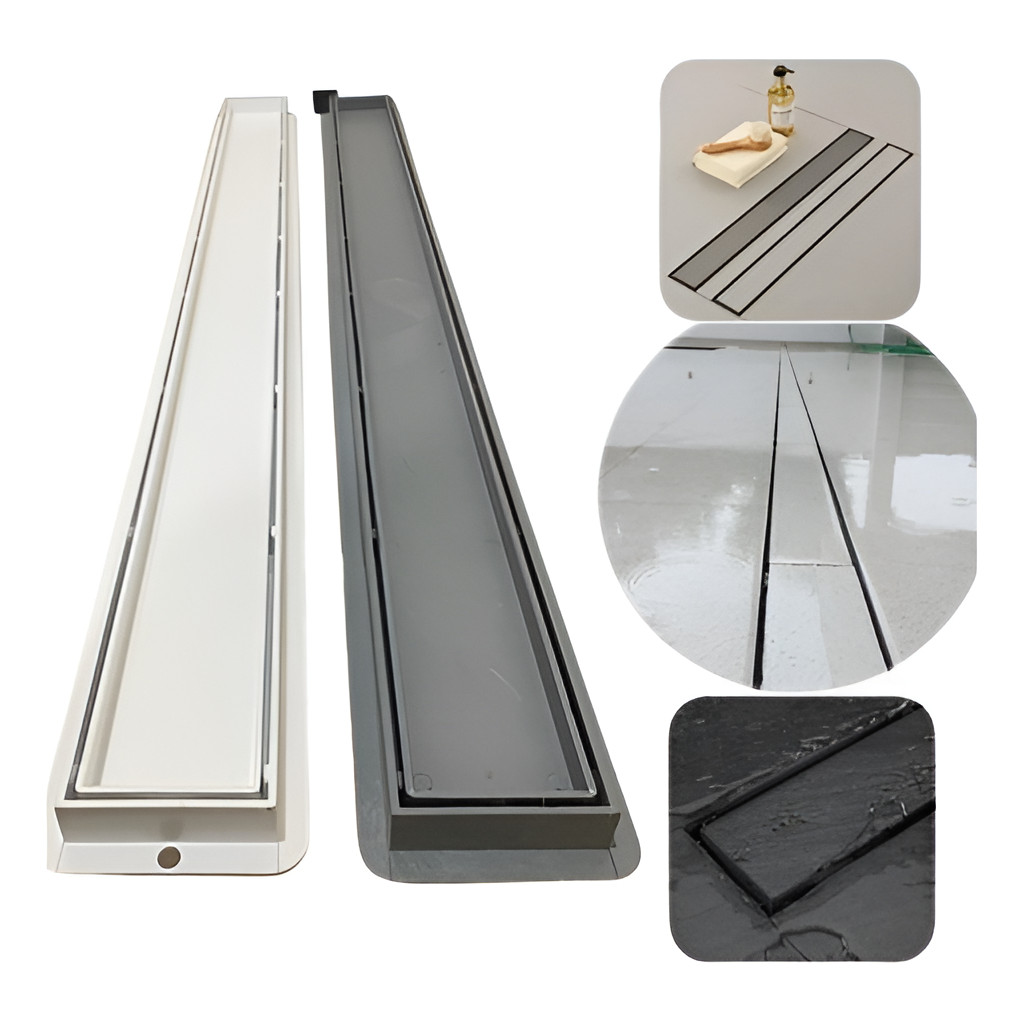 Ralo Banheiro Linear Oculto Seca Piso 6x70 Invisível casa banheiro sauna