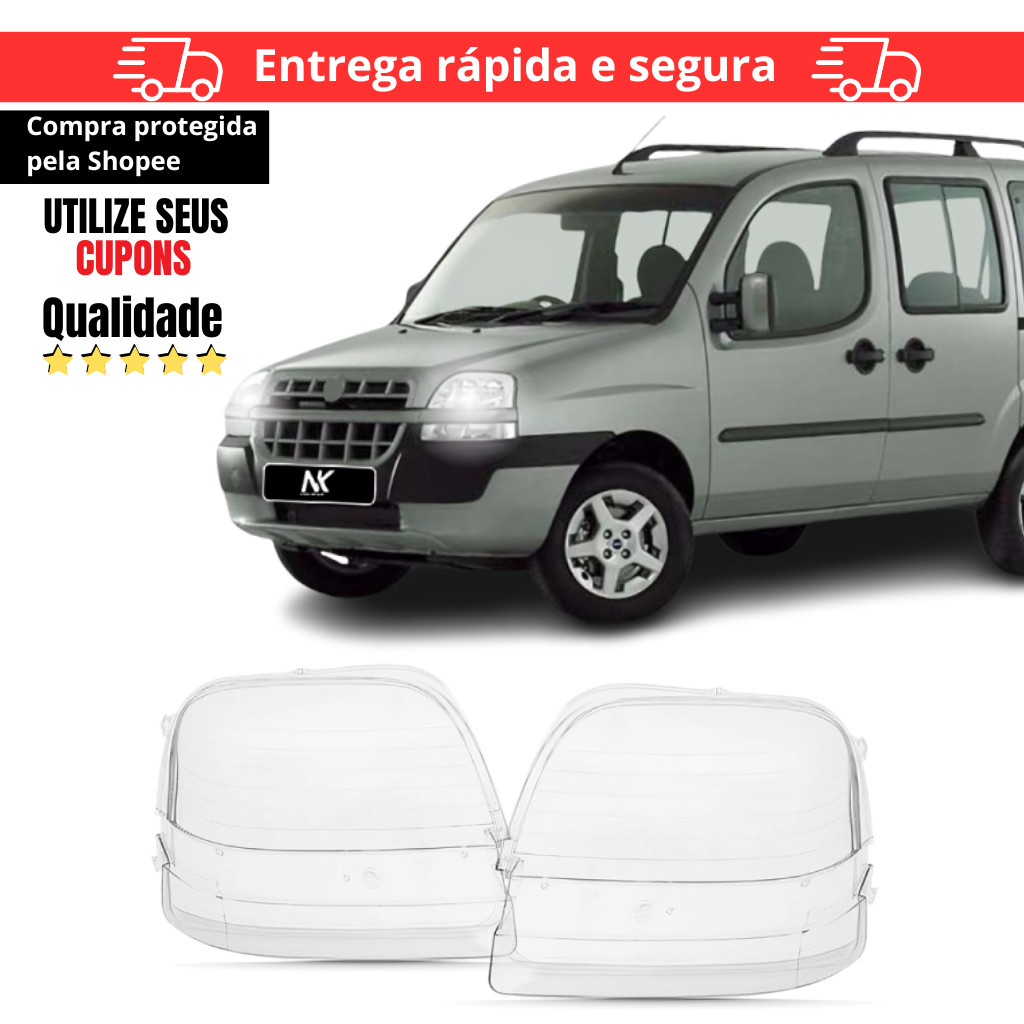 Par/Un Lente Farol Doblo 2001 2002 2003 2004 2005 2006 2007 2008 em Oferta na Shopee
