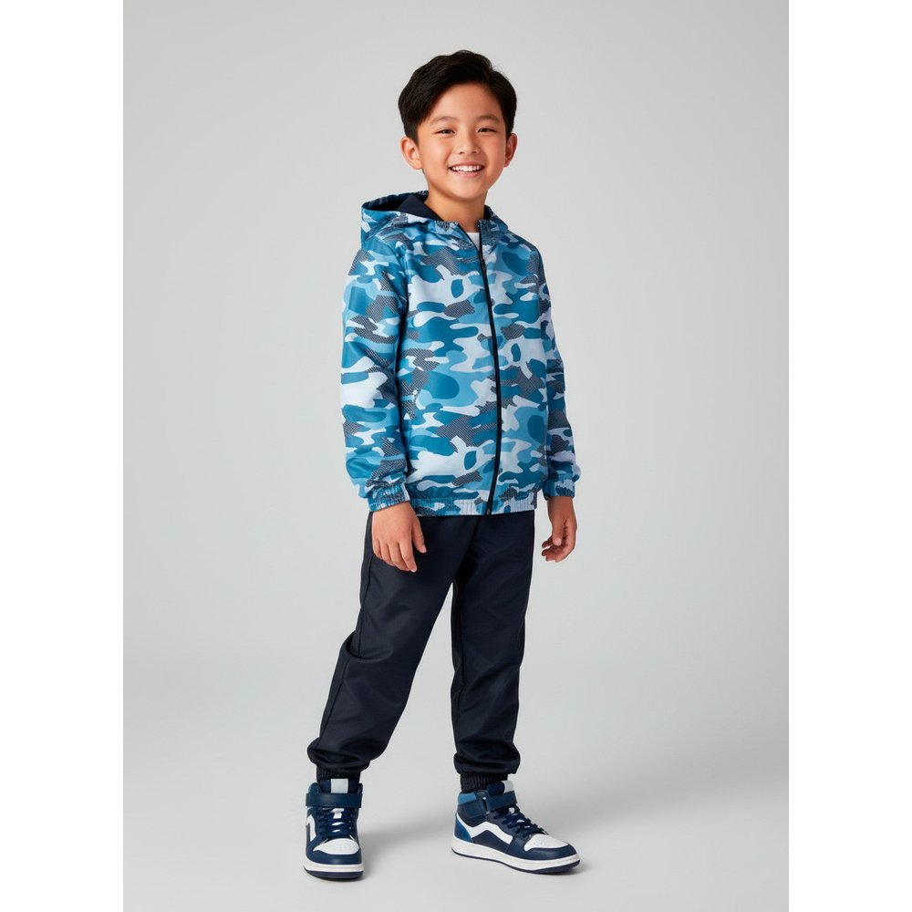 Conjunto Infantil Menino Corta Vento Camuflado Petróleo 158 - Keki Boys em Oferta na Shopee