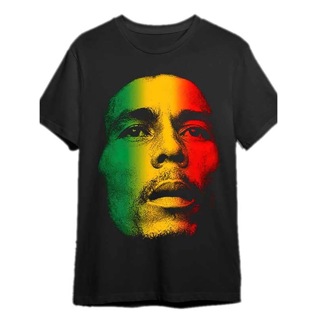 Camiseta Masculina Reggae Colorido Estampada Gola Redonda Verão Confortável Estilosa Moderna Moda Casual