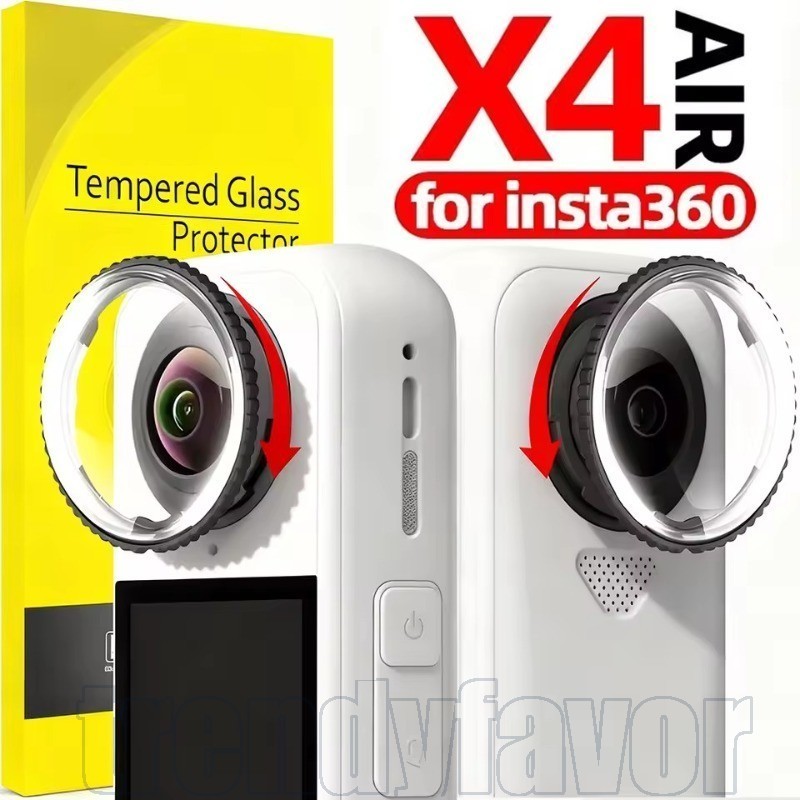 2 Unidades/Conjunto Capa De Proteção De Lente-Acessórios Para Câmeras De Ação-insta360 x4 Air-Tampa Protetora De Câmera-