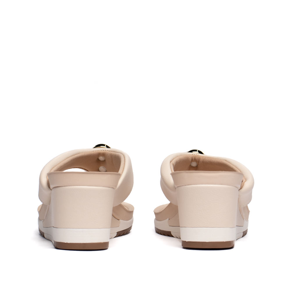 Detalhes do Tamanco Feminino Modare Napa Pedraria Creme
