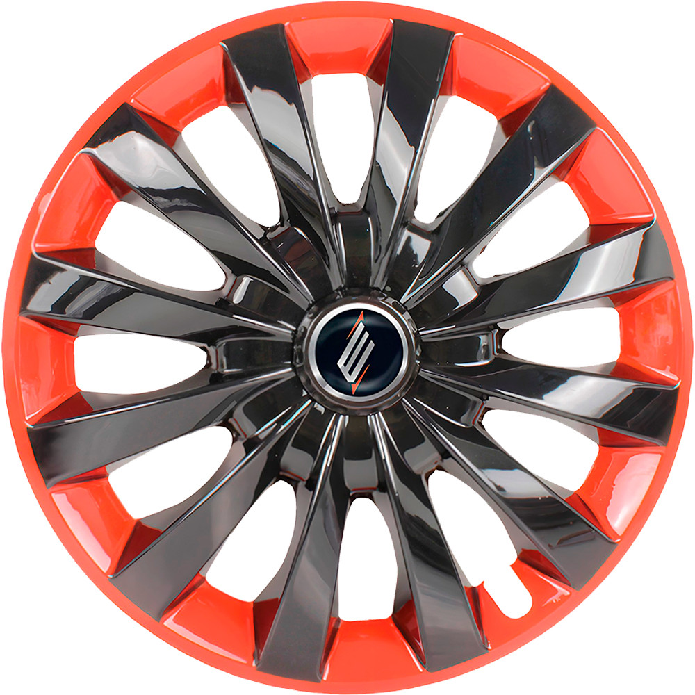 Calota Esportiva Aro 13 Universal Modelo Flap Preto Vermelho