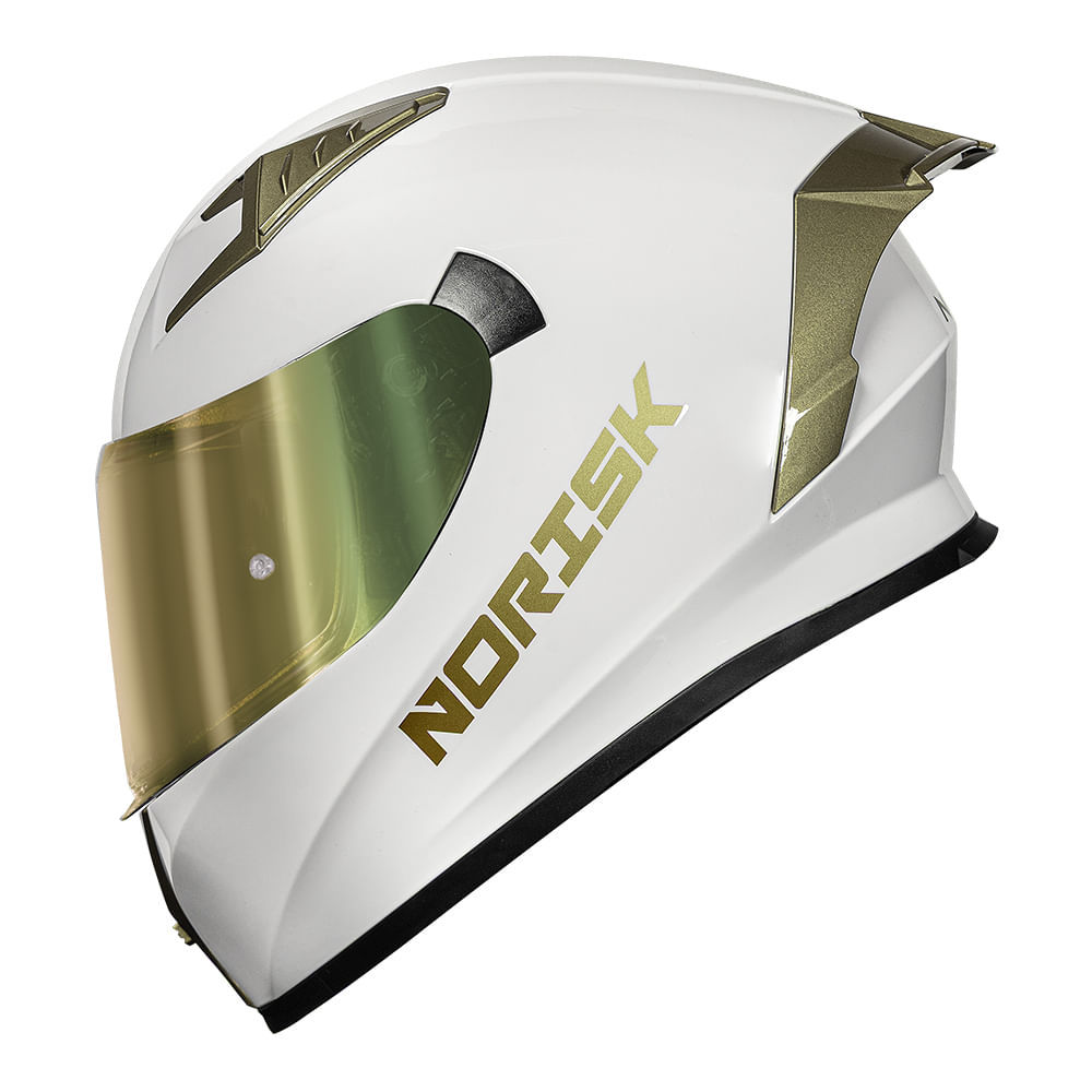Capacete Moto Fechado Masculino Feminino Norisk Flow Monocolor Com Viseira Cristal E Colorida