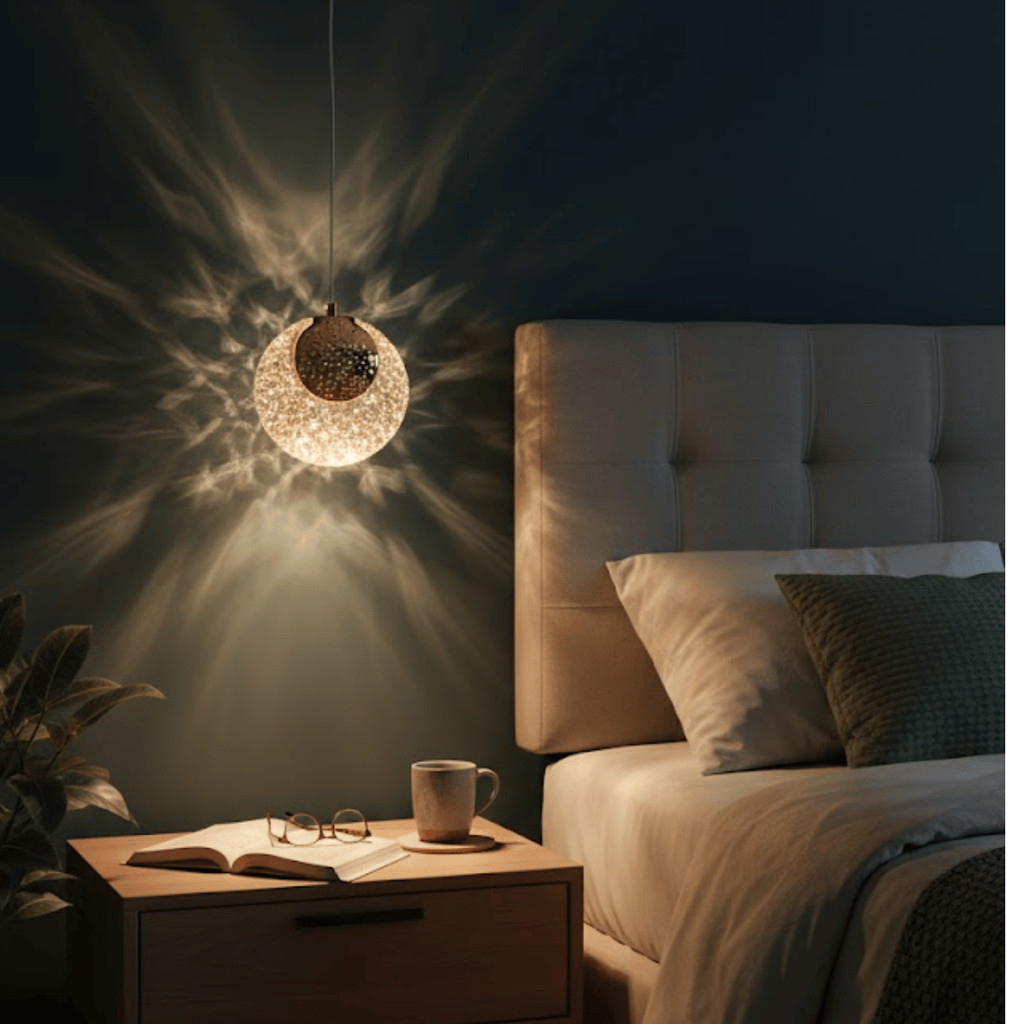Luminaria Pendente de Teto Lustre Redonda Entalhada Crystal Bivolt Moderno Minimalista Sala Bancadas Cabeceiras