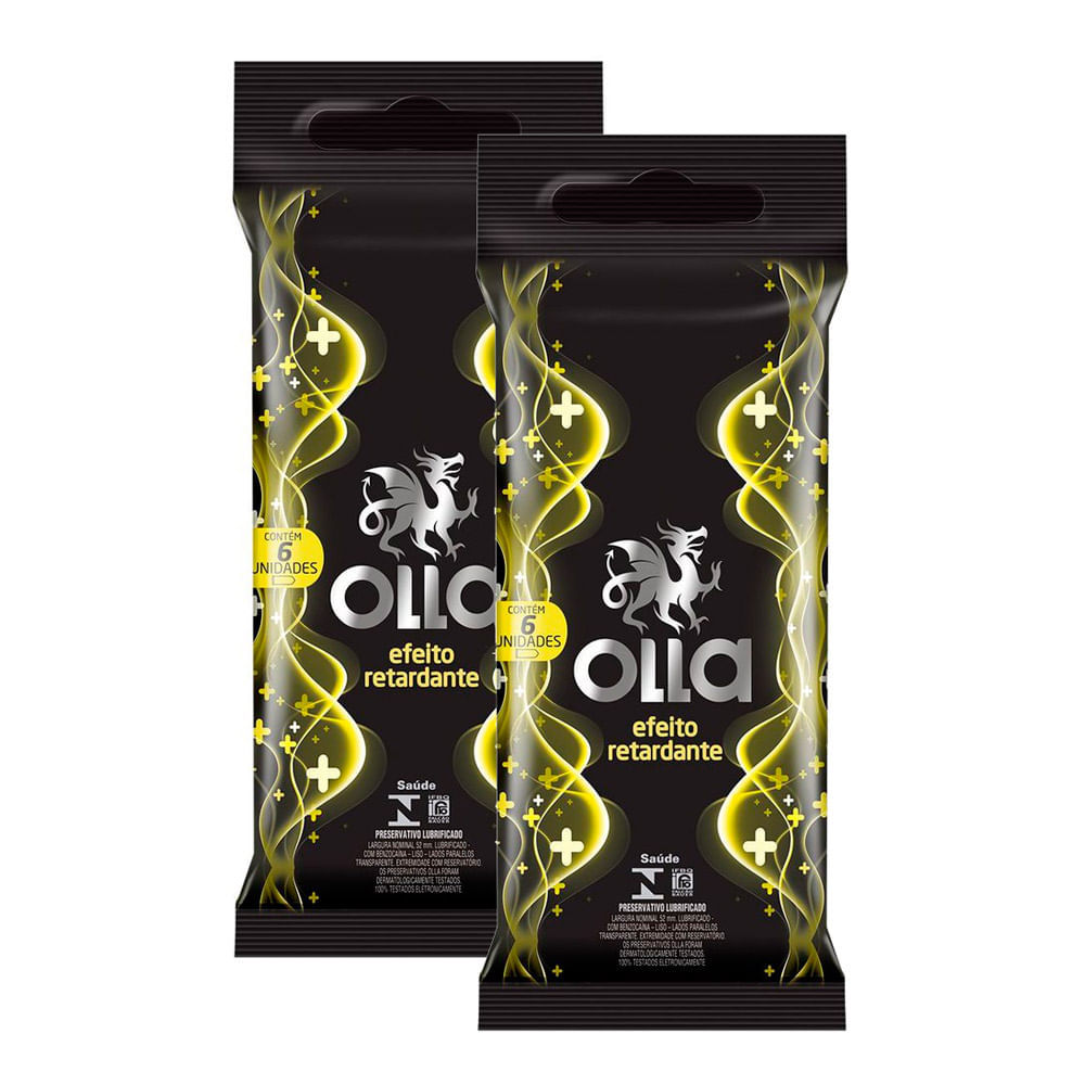 Kit 2 Preservativo Olla Prolong Efeito Retardante 6 Unidades em Oferta na Shopee