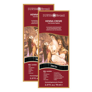 Kit 2 Henna Creme Surya Brasil Preto Kit em Oferta na Shopee