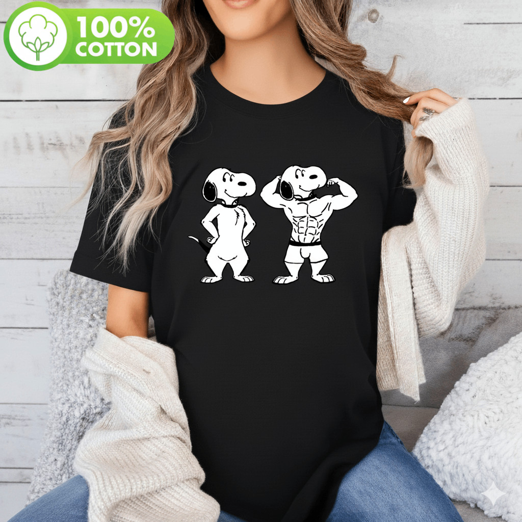 Camiseta Unissex Cachorro Bodybuilder Musculação Cartoon Engraçado Estampada Confortavel Divertida Fofa Academia