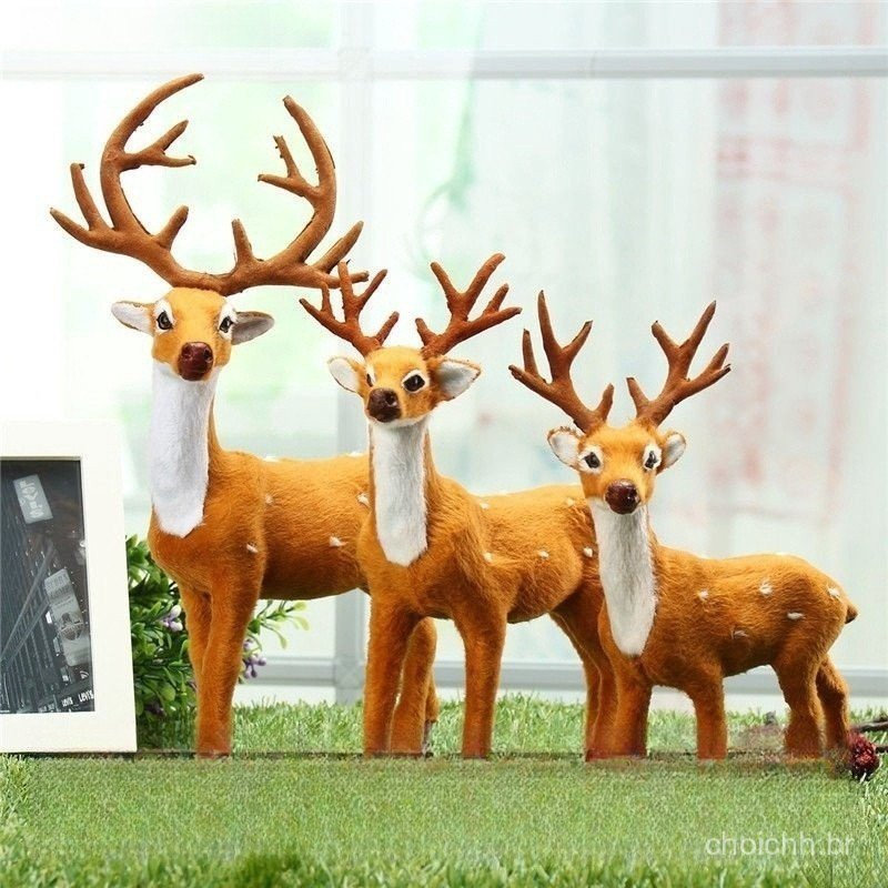 Decoração de árvore de natal rena Santa Elk artesanato decoração para casa decoração de jardim DIY festa de casamento