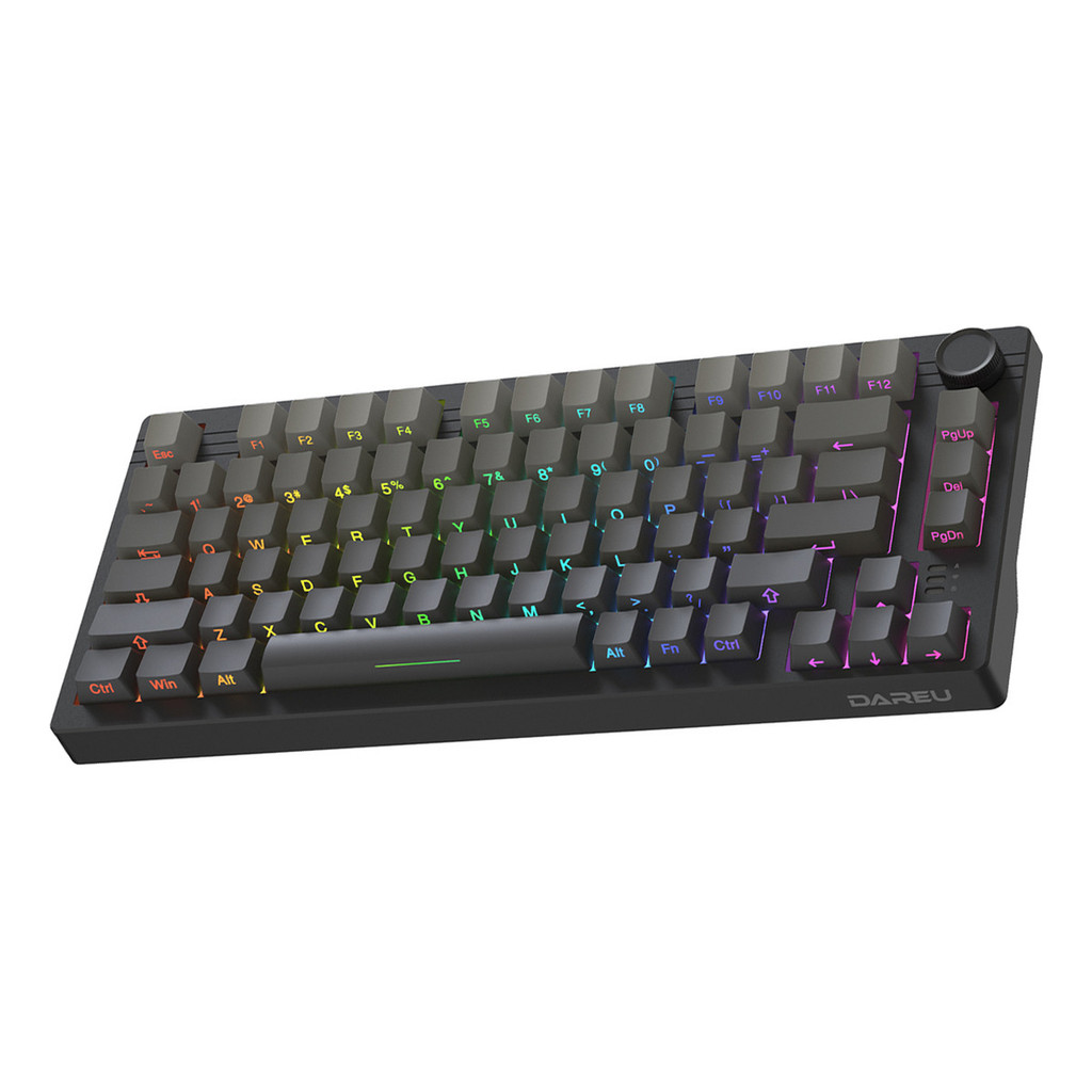 Teclado Mecanico Gamer Wireless Tri Mode Sem Fio Bluetooth 2.4g Hot Swap Led Rgb Dareu Ek F75
