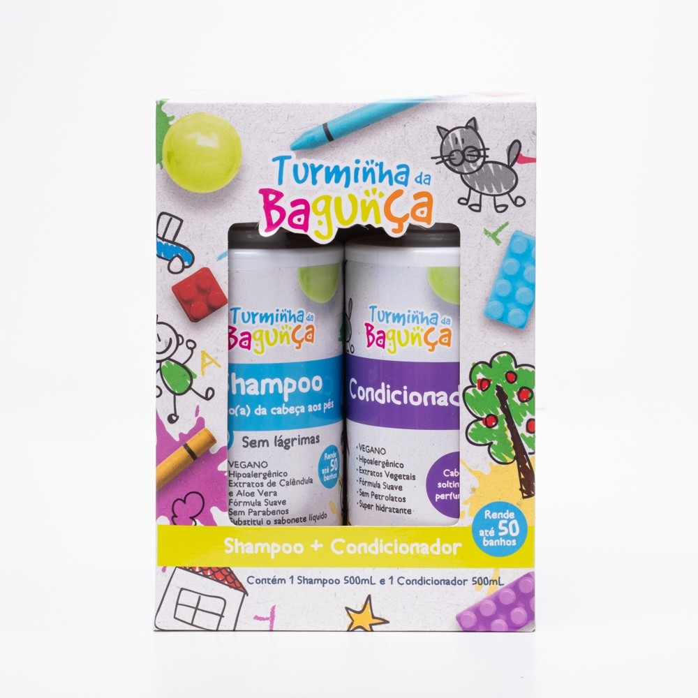 Kit Infantil Shampoo + Condicionador TURMINHA DA BAGUNÇA - 500ml em Oferta na Shopee