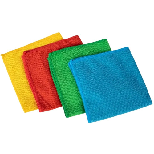 Kit 4 Panos de Multiuso Microfibra 34x34cm | 4 Unidades de Pano Multiuso de Microfibra Cores Sortidas