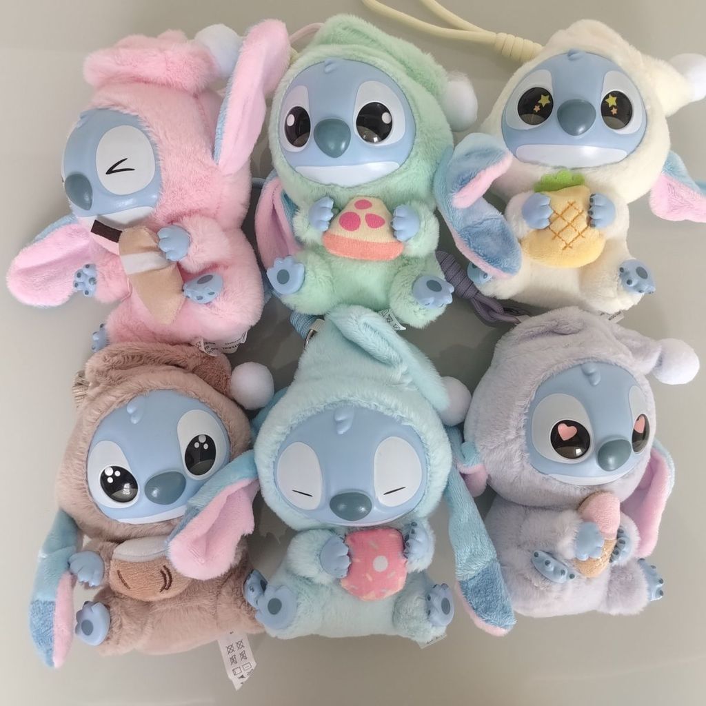 Labubu Stitch Coleção Pelúcia Caixa lacrada Chaveiro Mimo Escolha