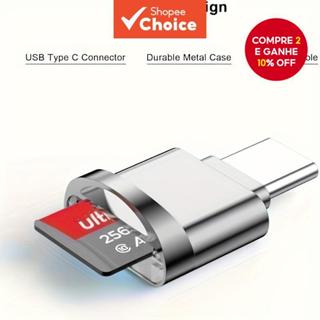 Leitor de Cartão Micro TF USB-C Adaptador Portátil Tipo C OTG para Samsung Mac iPhone 15 16 em Oferta na Shopee