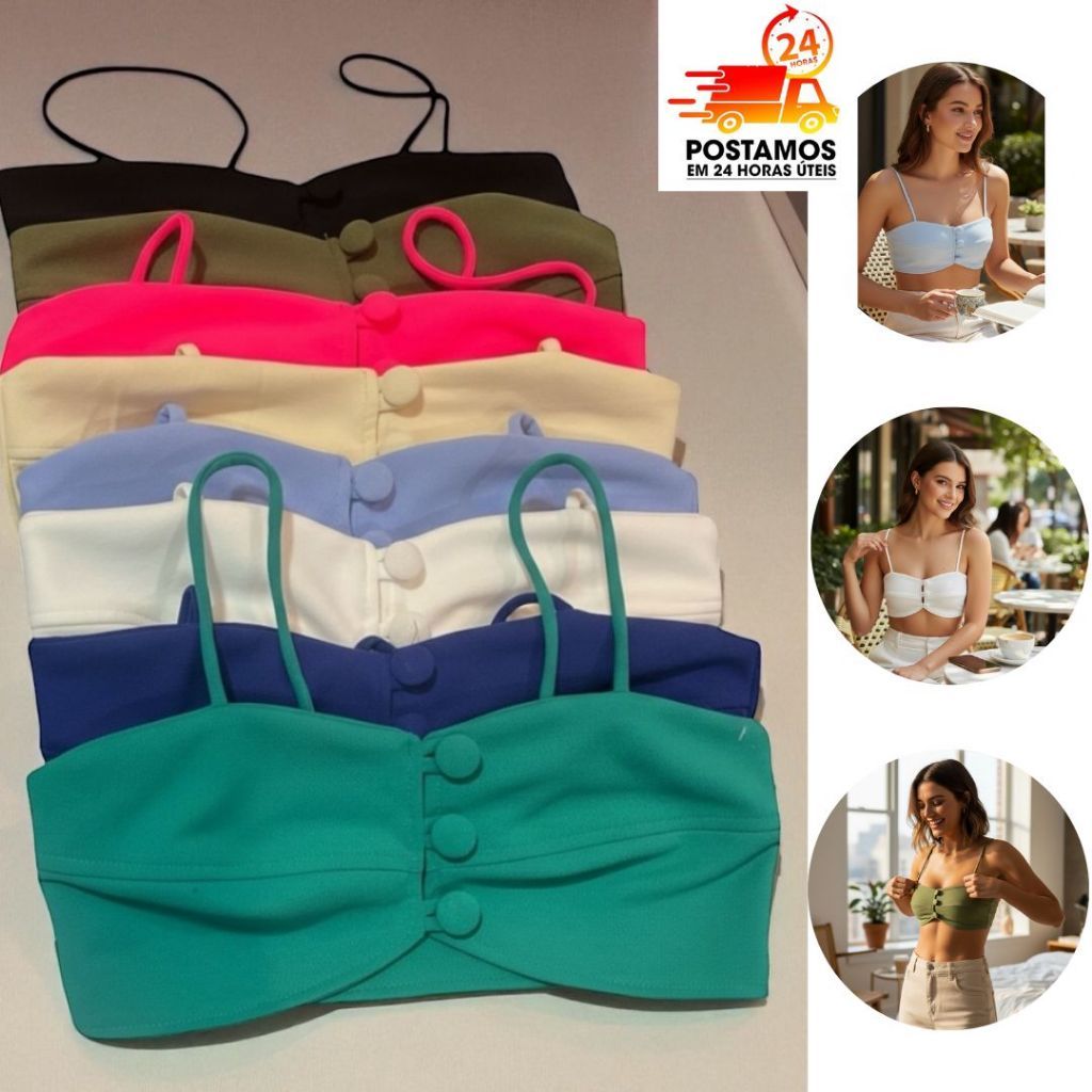 Cropped de Alfaiataria Feminino com Botões Forrados | Elegante, Sofisticado e Moderno em Oferta na Shopee