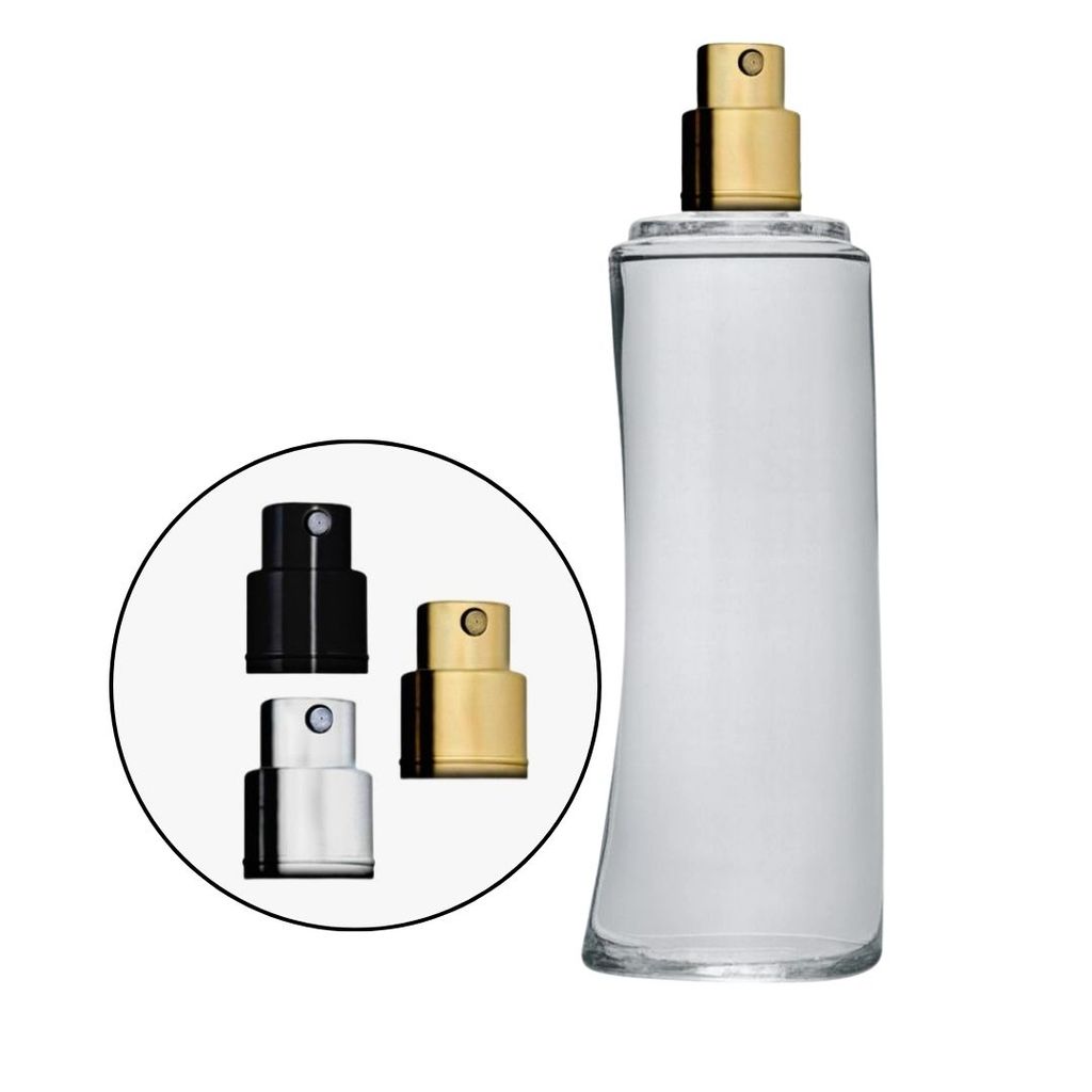 KIT 10 Frasco de Vidro Curvo 50 ml + Válvula Spray para Perfume Colônia Borrifador de Álcool Água em Oferta na Shopee