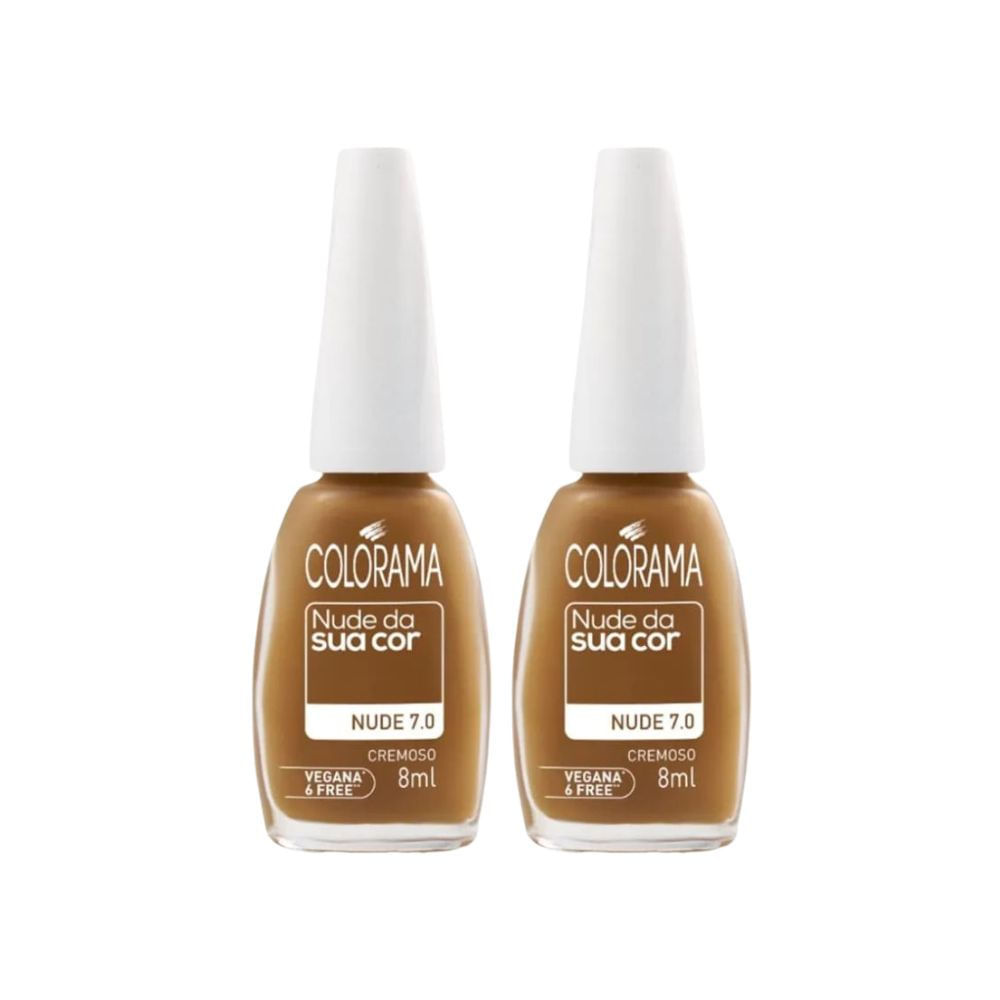 Kit 2 Esmalte Colorama Nude Da Sua Cor 7.0 com 8ml