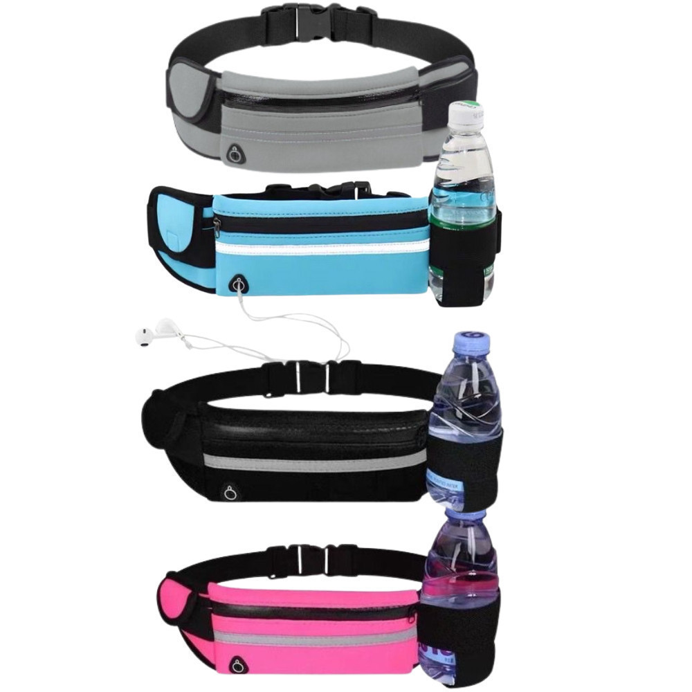 Kit Pochete Esportiva Corrida Slim Impermeável Porta celular Porta Garrafa De Agua Corrida