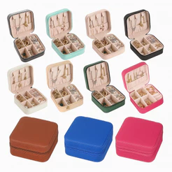 Kit 50 / 100 Porta Jóias Portátil Caixinha Bolsa de Colar Brincos Anéis Mini