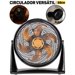 Ventilador Circulador De Ar Agrantt 35cm Silencioso P/ Sala Mesa Quarto Trabalho Cozinha Escritório