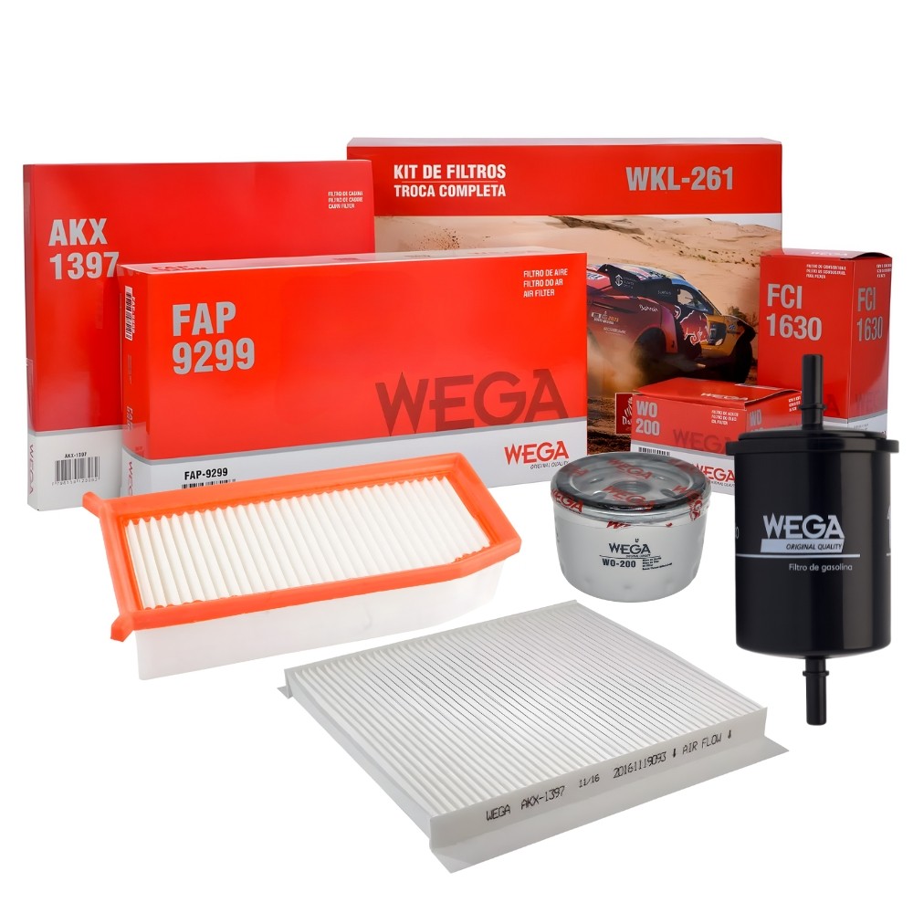 Kit Revisão Filtros Duster 2016-2020 Oroch 2015-2022 2.0 Óleo - Ar Cabine - Ar Motor - Combustível