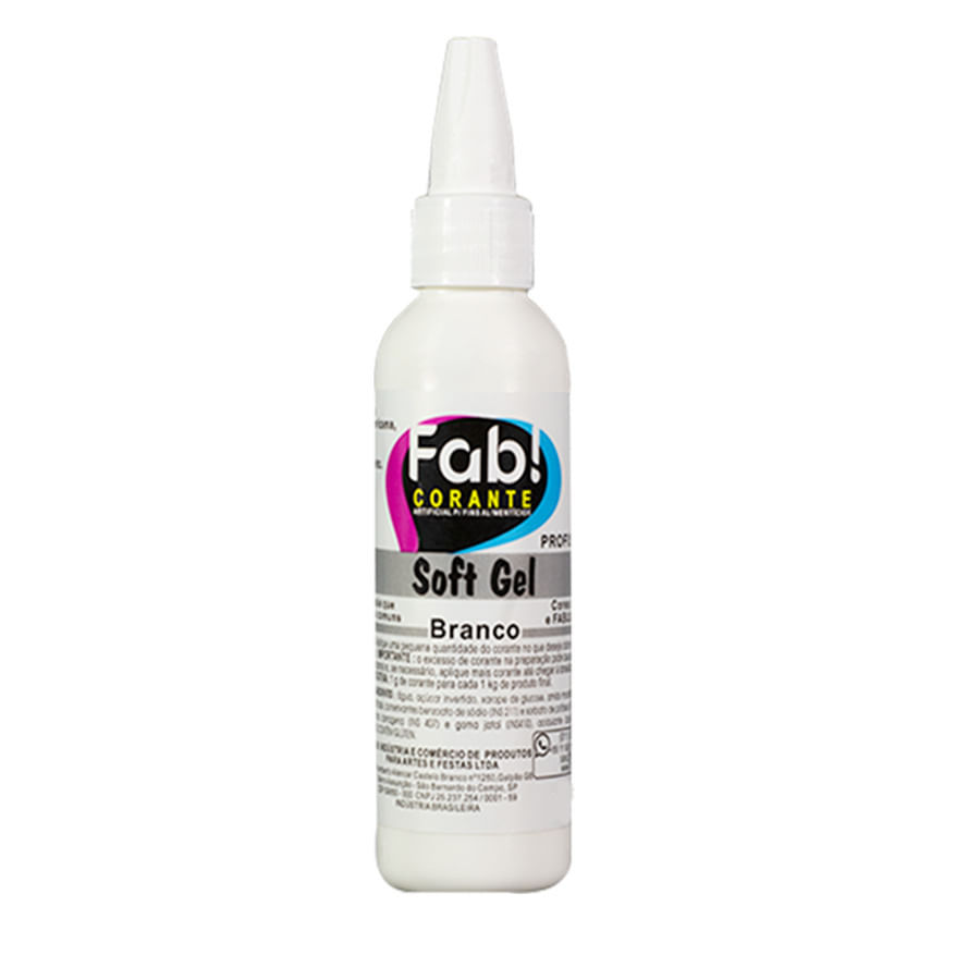 Corante Soft Gel Branco 25g FAB