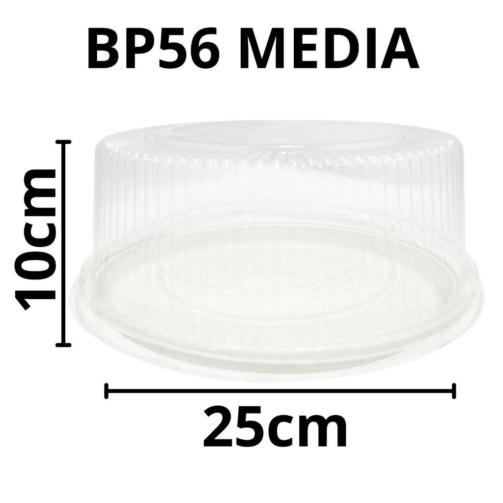 Embalagem Bp56 Plástica Multiuso Redonda Para Bolo Modelo Kit 10 Unidades — imagem 2 de 2
