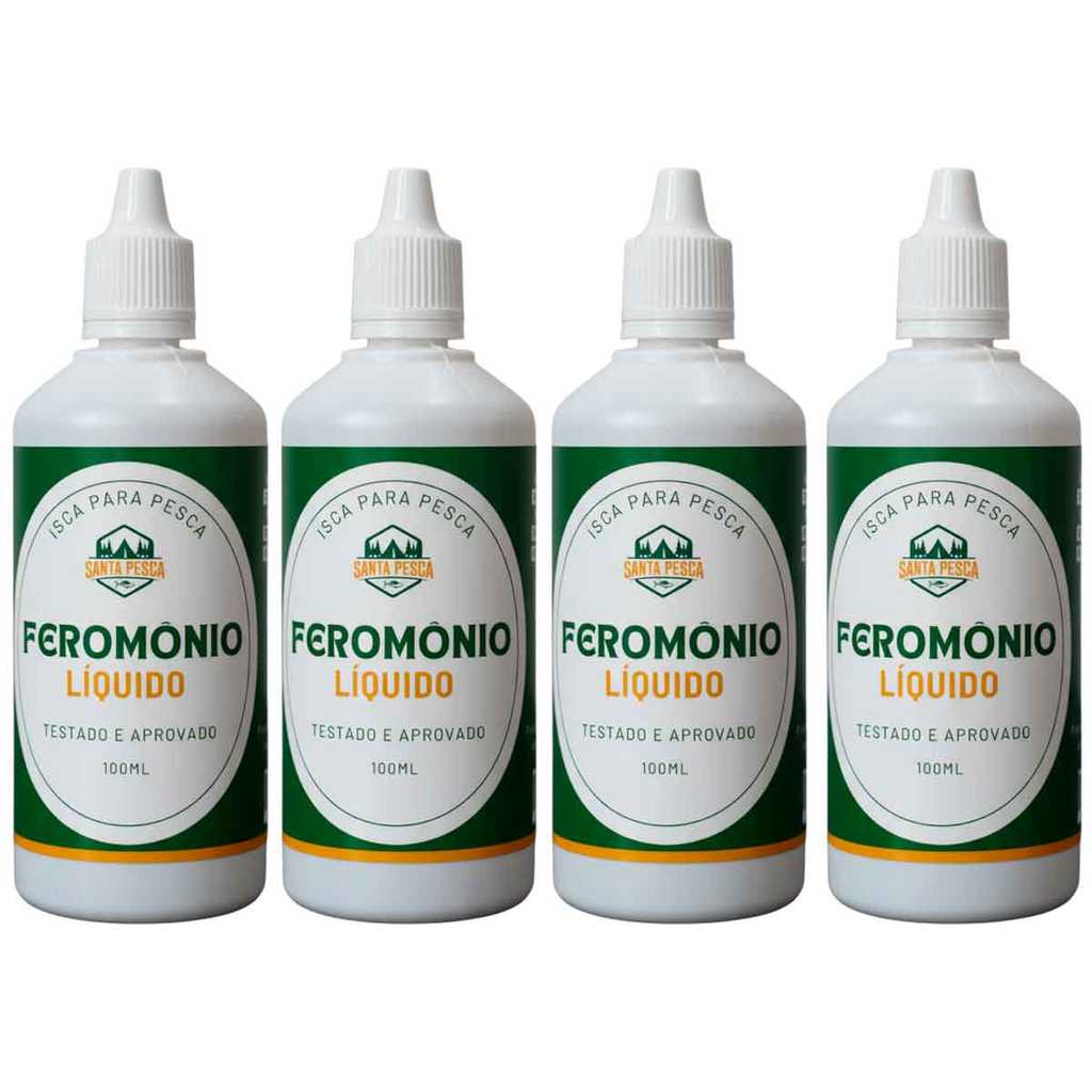 Kit 4 Feromônio para Pesca Isca Natural Massa Ceva Tilápia Piau Tambaqui