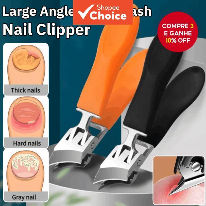 Cortador De Unhas De Grande Ângulo , Anti-Respingos , Grosso , Duro , Aço Inoxidável , Abertura , Encravadas | Natal Que